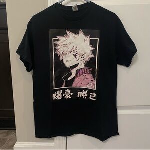 My Hero Academia / Boku no Hero Academia M Black T-Shirt Graphic Bakugo Katsuki